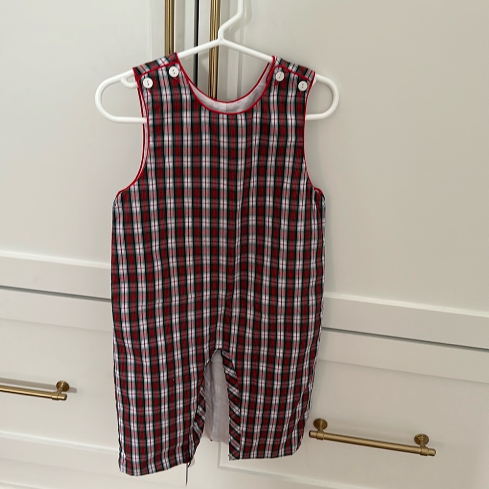 Petite bebe 12 month Christmas outfit baby boy. Longtail